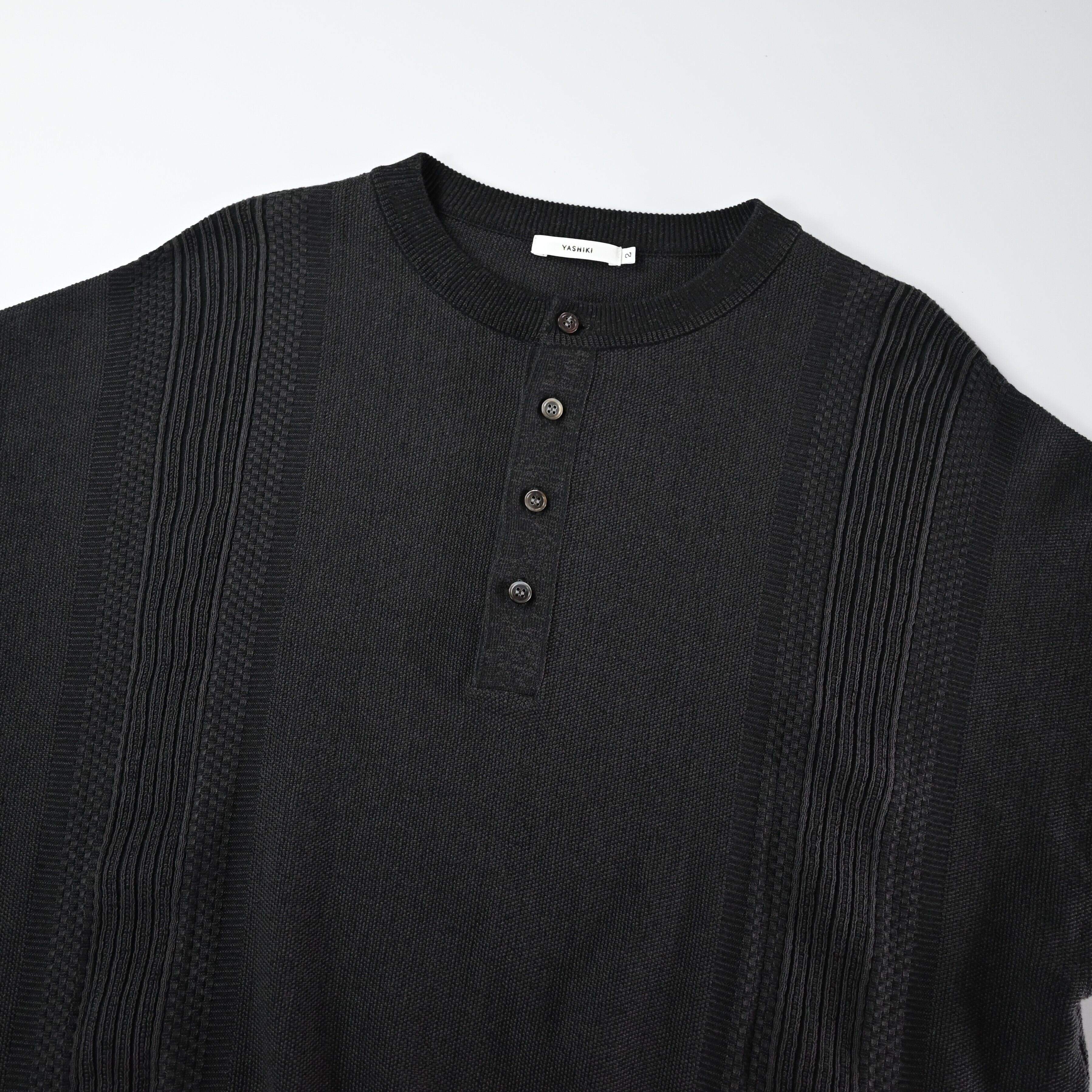 YASHIKI / Ryokufu Henley Knit | GANKO YASHIKI / Ryokufu Henley Knit | GANKO