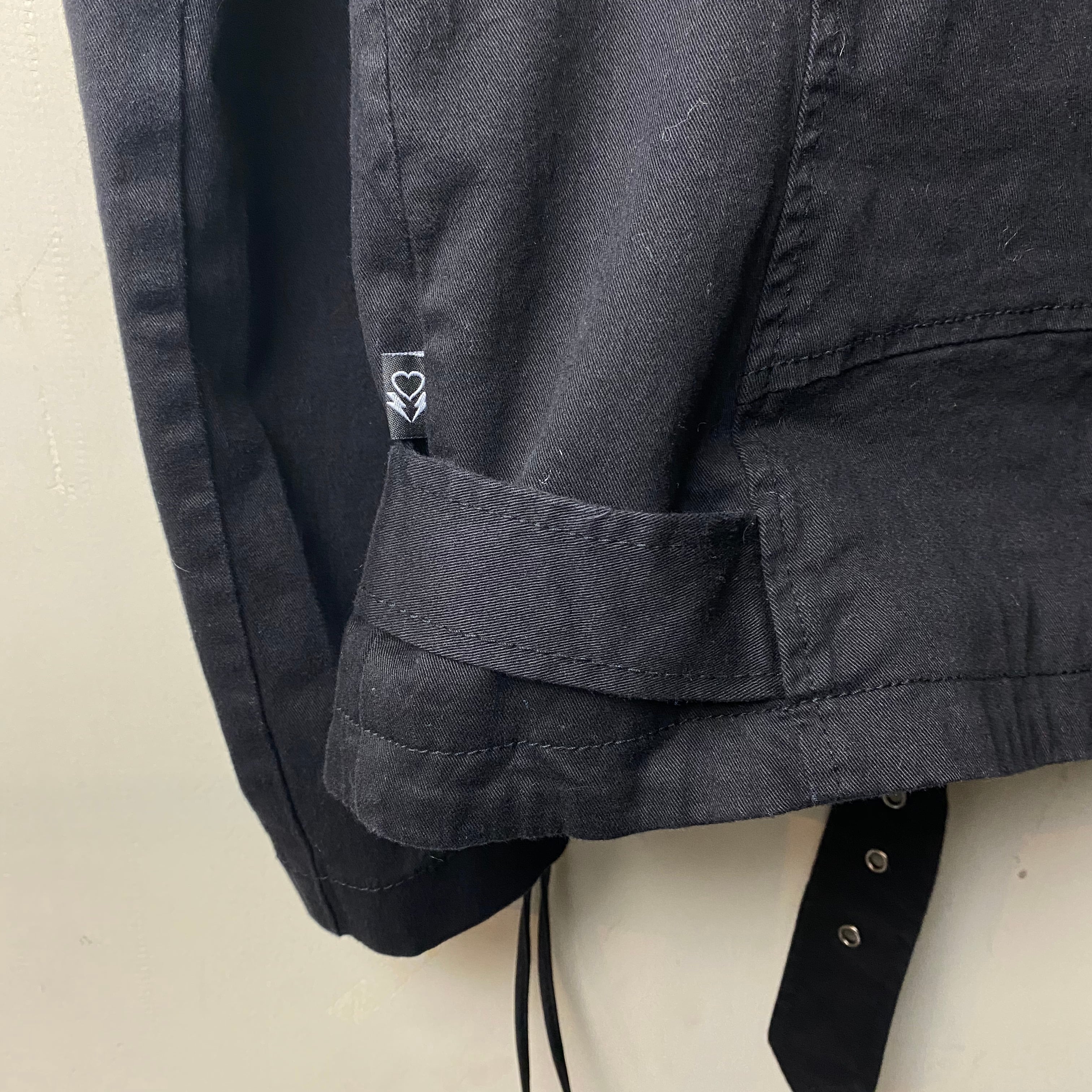 TRIPP NYC sleeves leather switching cotton riders jacket | NOIR ONLINE