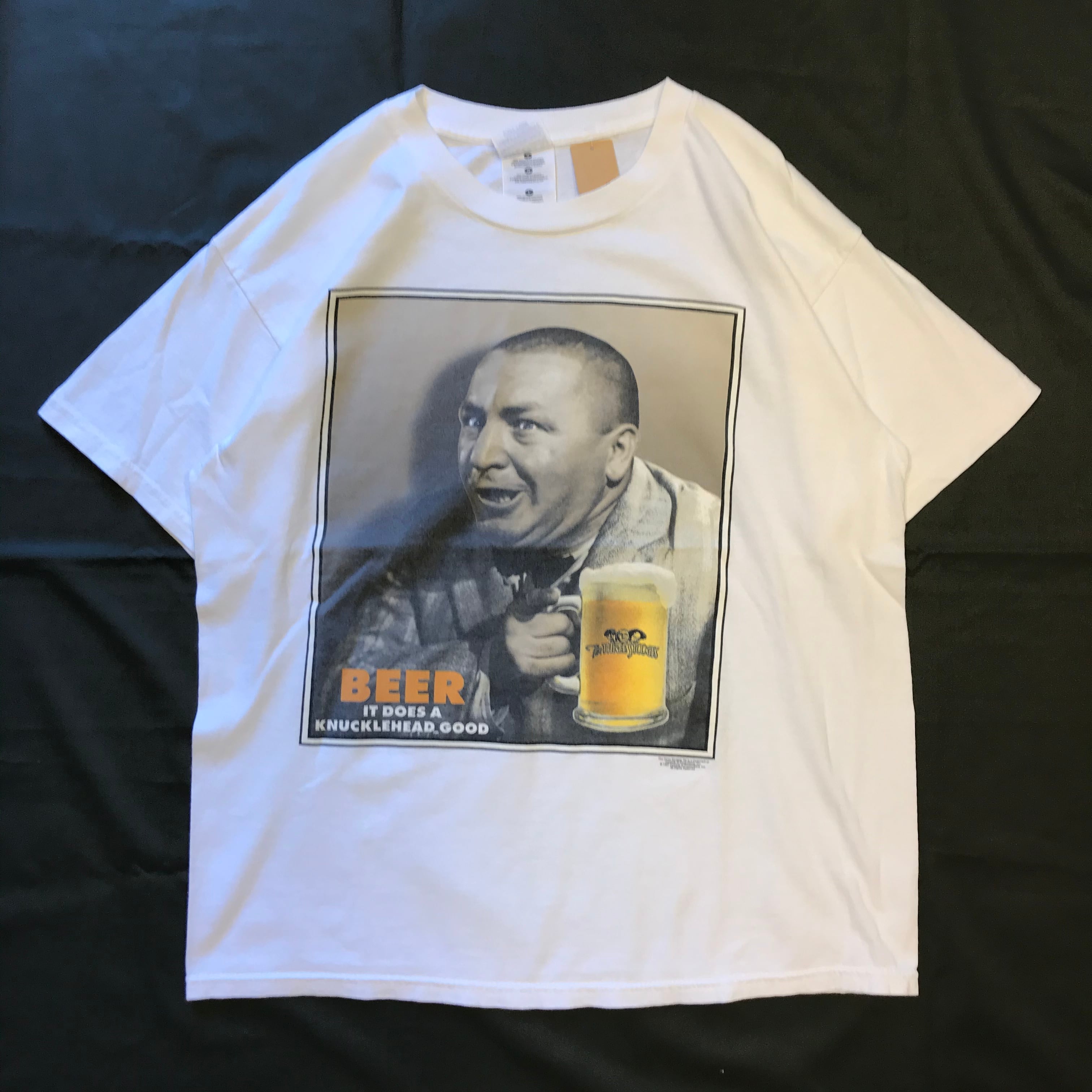 90's~00's The Three Stooges “3ばか大将” Curly beer T-shirt | SKIPSKIP