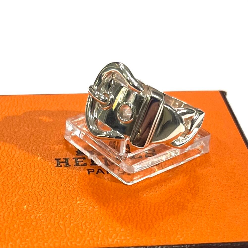 HERMÈS】【53/13号】2711 エルメスブックルセリエ 指輪 シルバー925