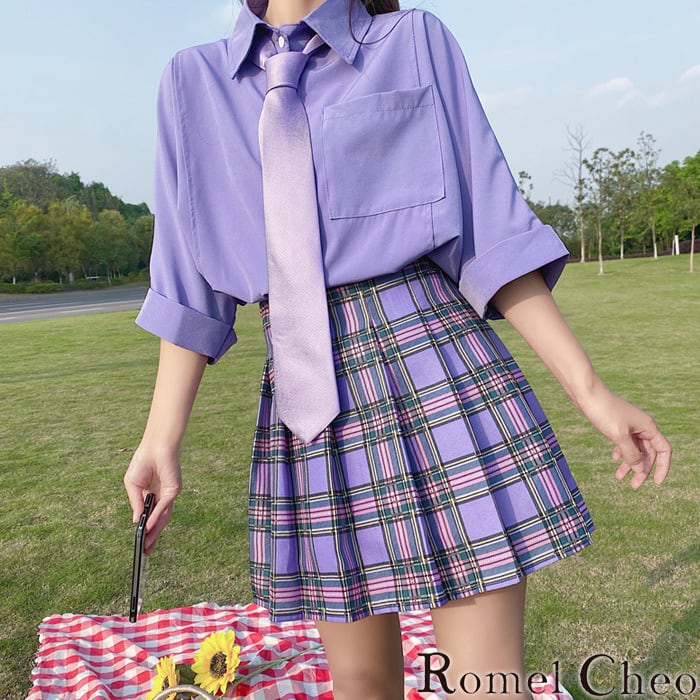 紫のスカート