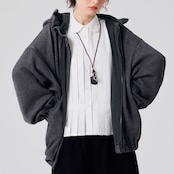 【2color】陰影をまとうギャザーフーディー 《P0268》