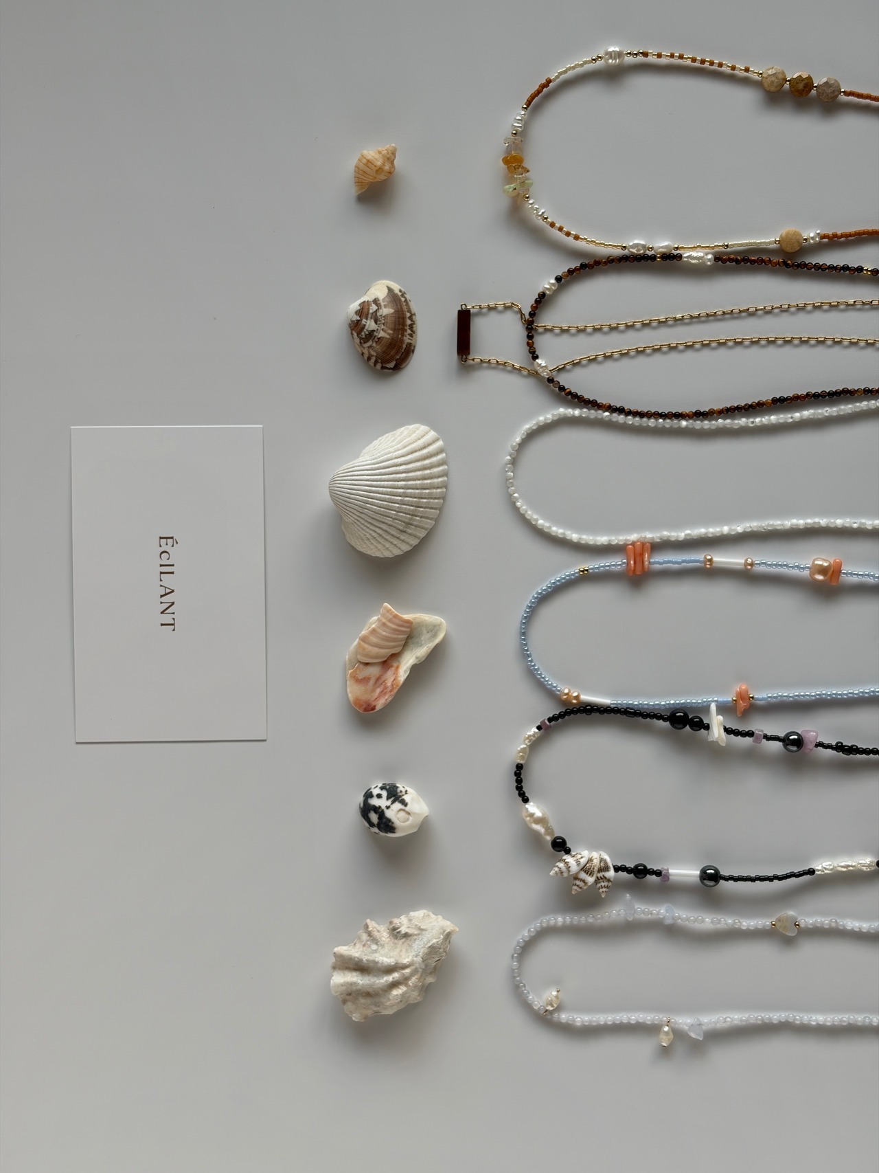 Coral Blue Beads Necklace［BZN42］