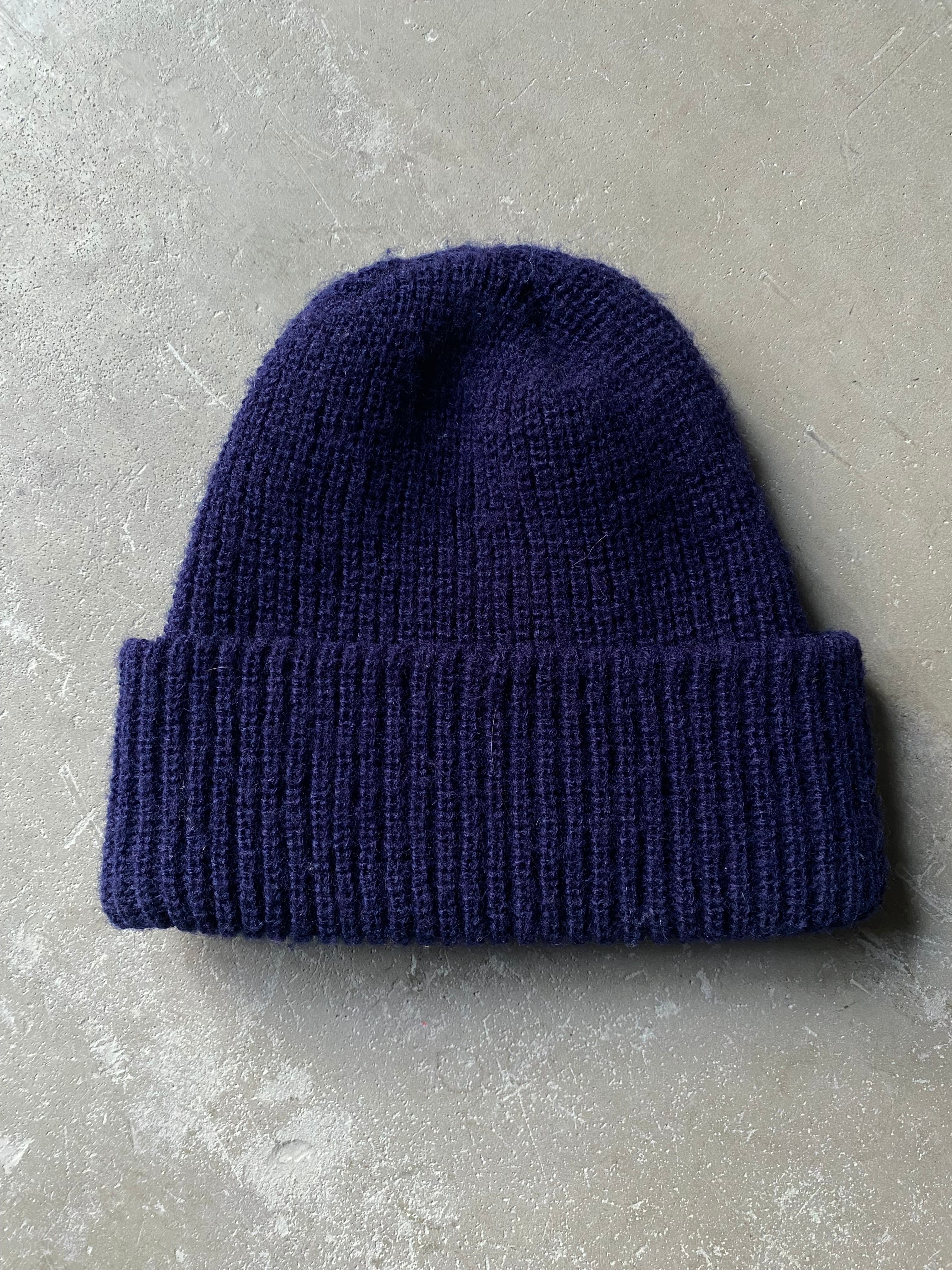 90s OLD STUSSY/Logo embroidery Long Beanie/Free/刺繍ロゴ/ロング