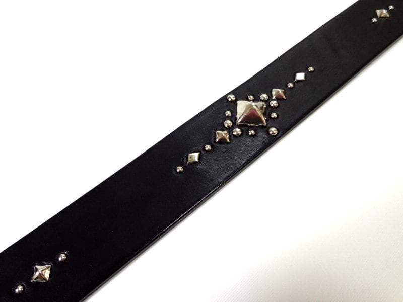 スタッズベルト レザー ピラミッド ロック パンク 40mm B-PY01-40-N