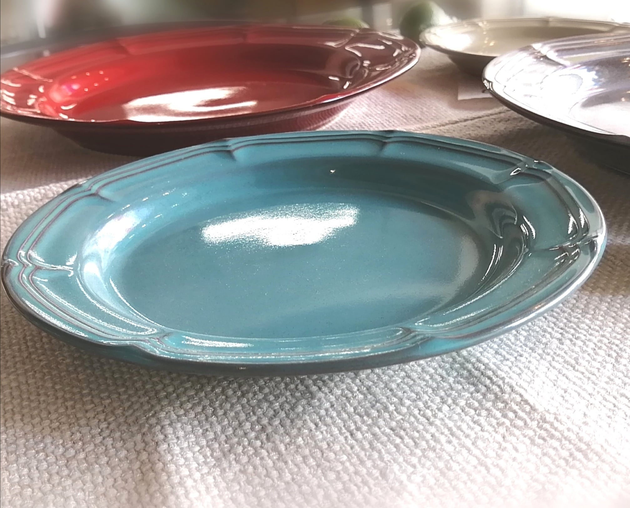 ラフィネ 21.5cmリムプレート 全6色 カフェ風 アンティーク | 食器の