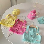 キャンディカラーデニムベストハーネス