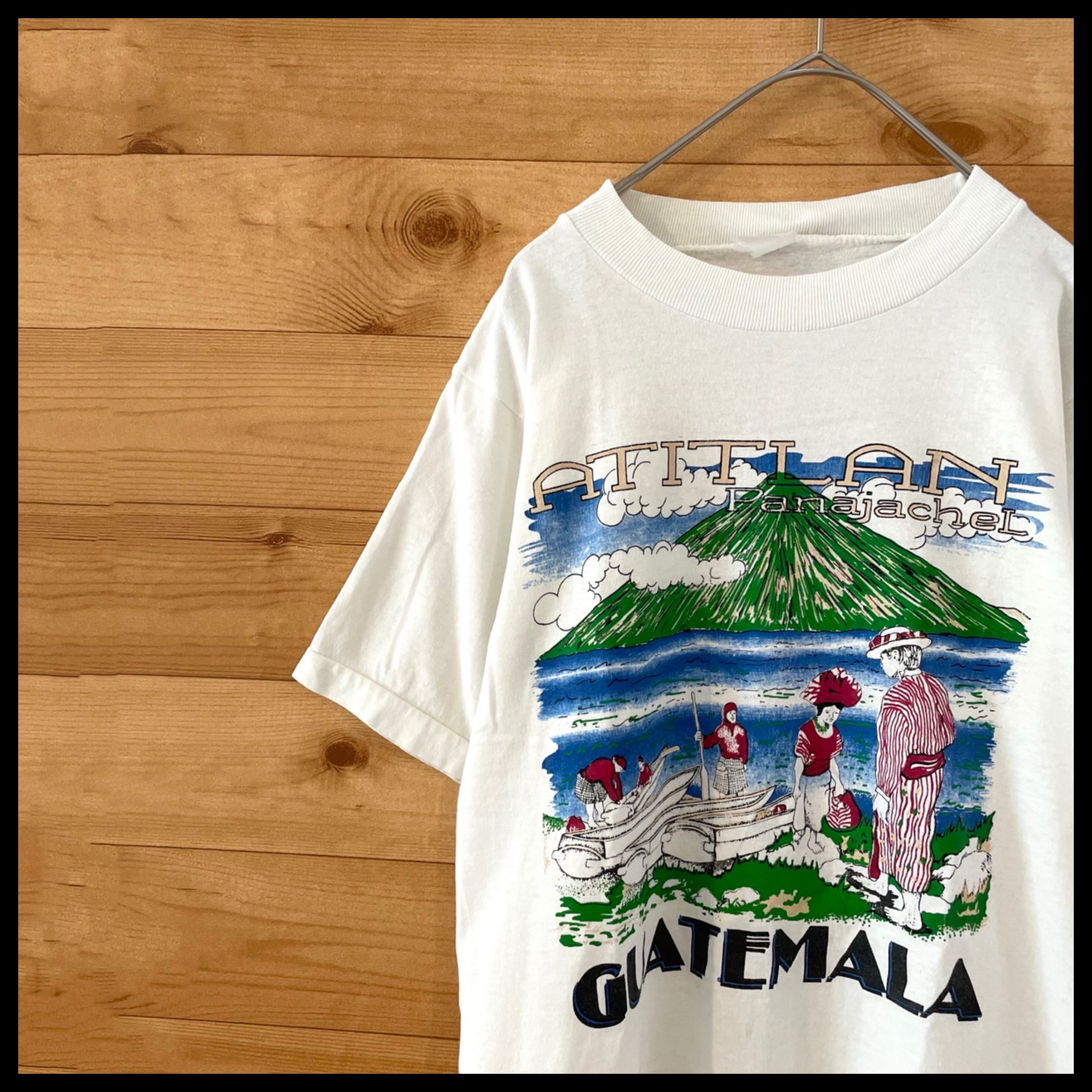 USA USA製 80s～90s 自転車イラストTシャツ オールド 水色