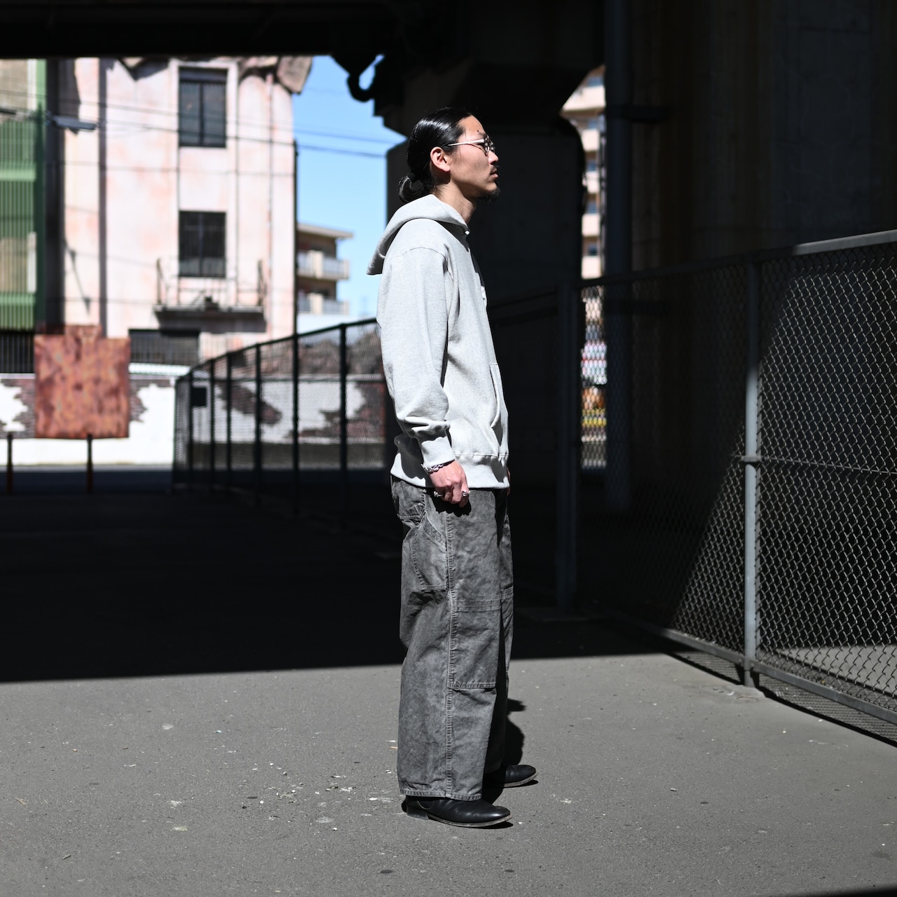 ANACHRONORM(アナクロノーム)PIGMENT DYED DUCK PAINTER PANTSコーディネート