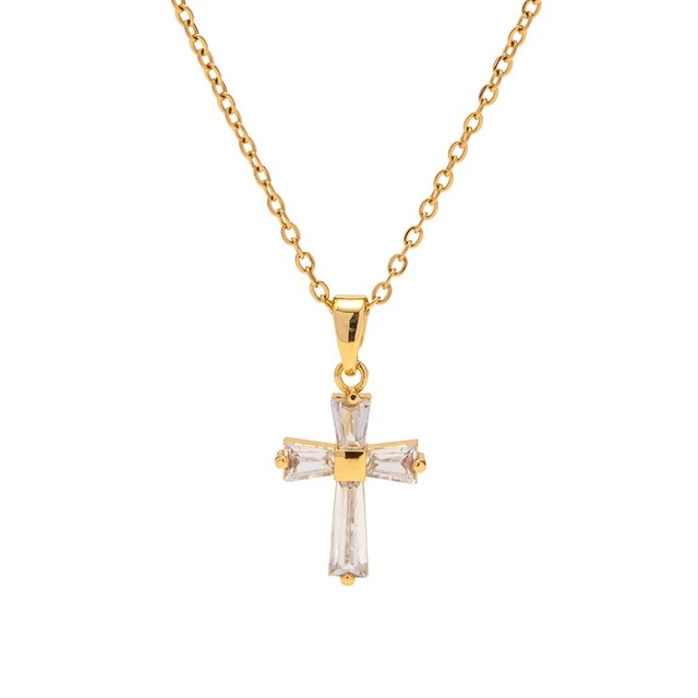Zirconia Cross Necklace