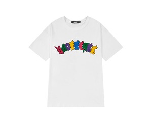 【韓国ファッション】刺繍 プリント Tシャツ カジュアル
