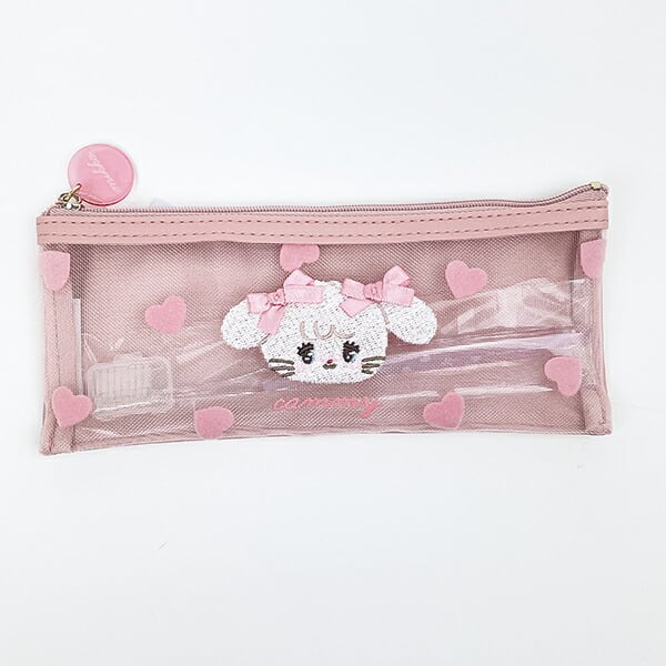 専用…ユキエモン…ボタニカルフラワーピンク系 持ち手付きペタンコポーチ mikko illustrations ミッコ キャミ? 歯ブラシポーチ (ピンク