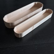 四十沢木材工芸　くりぬき箸箱(1個) / Hollowed-out Cutlery Serving Tray Slim［2104330000209］