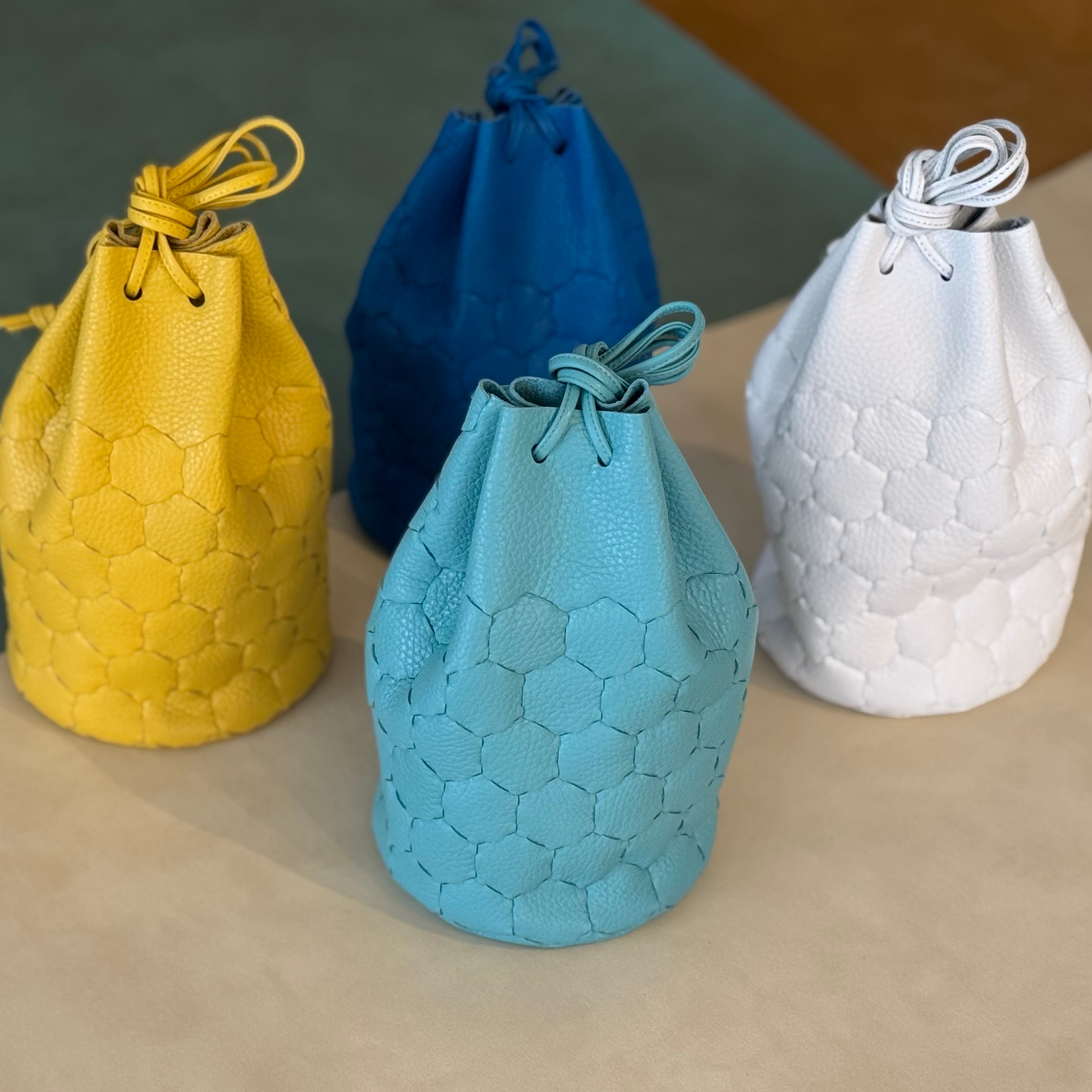 完成品】巾着バッグ【mini bucket bag 】piece L | YUKIZNA