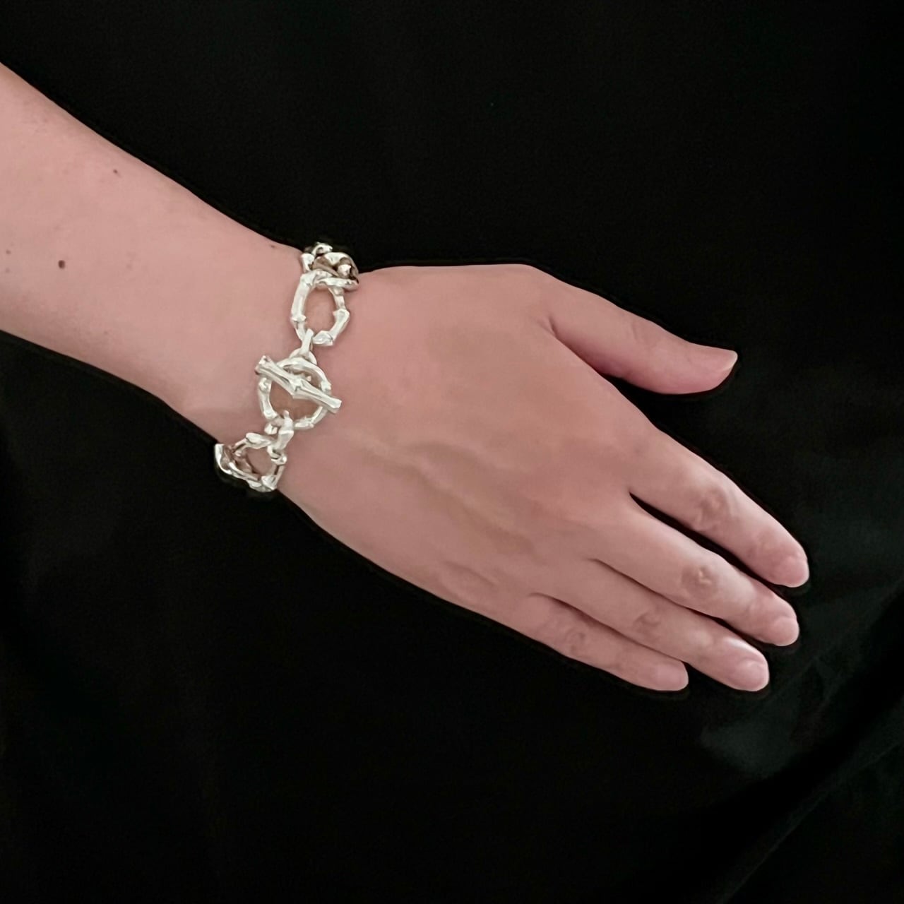 VINTAGE TIFFANY & CO. Bamboo Toggle Bracelet Sterling Silver