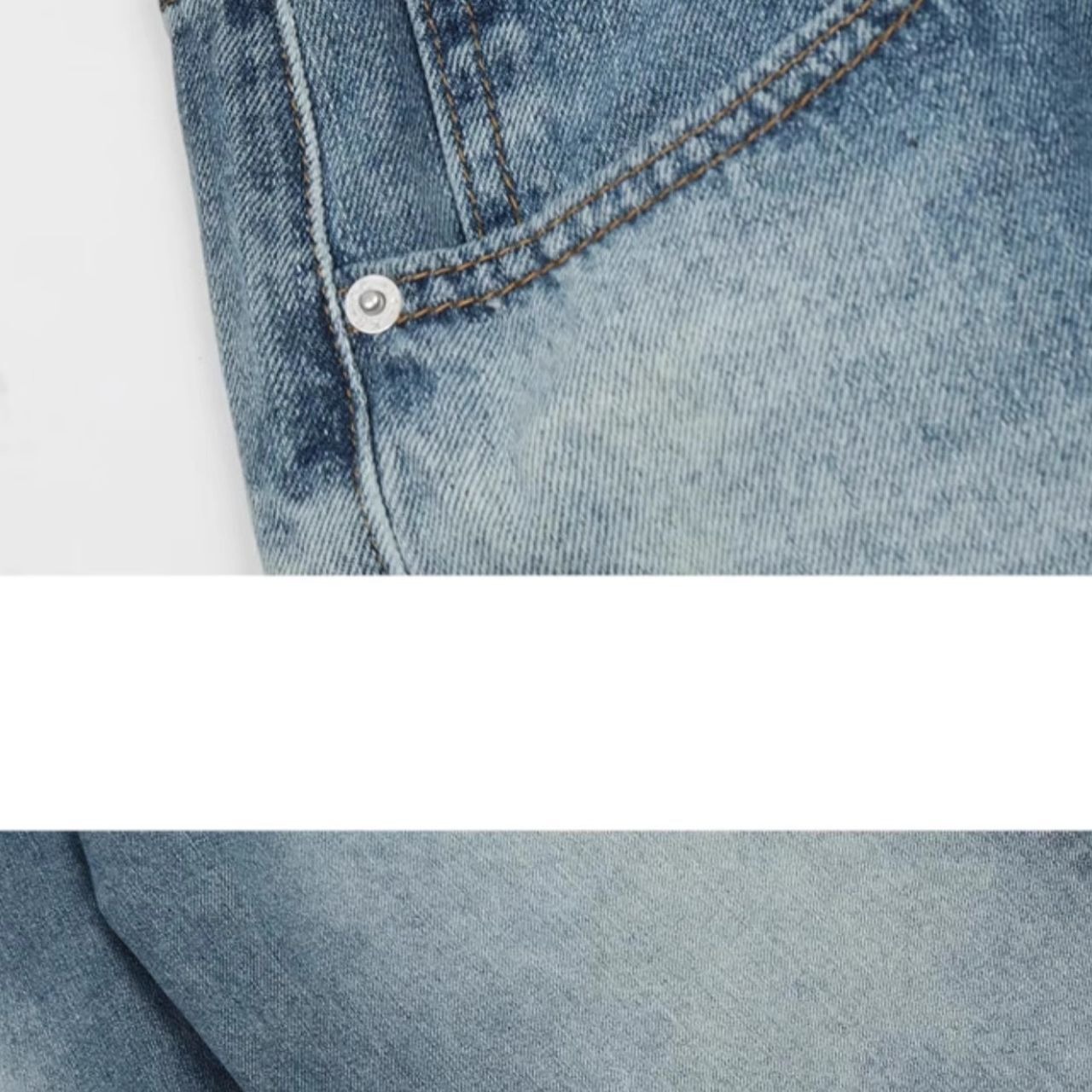 アメリカンレトロウォッシュドストレートデニム　1200