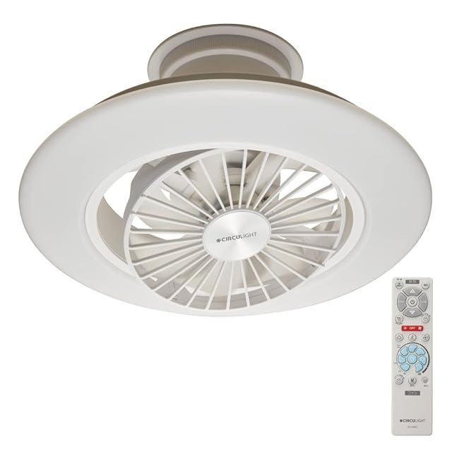 照明付き　天井直付シーリングファン ホワイトシーリングファン 3灯付き シーリングファン 照明後付可 ホワイトボディ ナチュルカラー3枚羽根