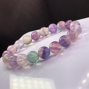 f125.夢かわ☆多彩なグラデーションフローライトブレスレット