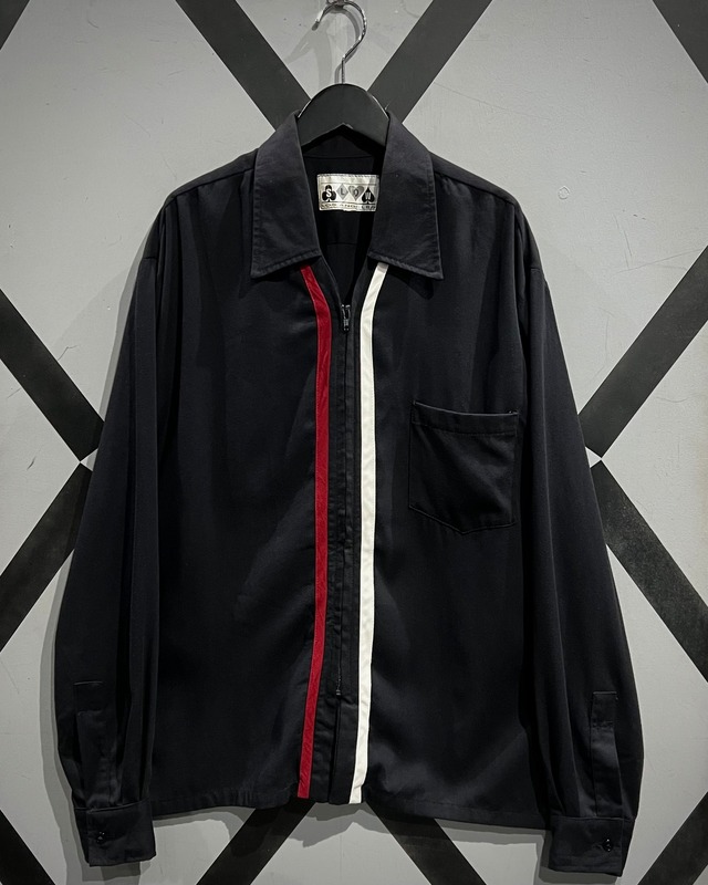 【X VINTAGE】80’s Line Design Vintage Zip Up Jacket