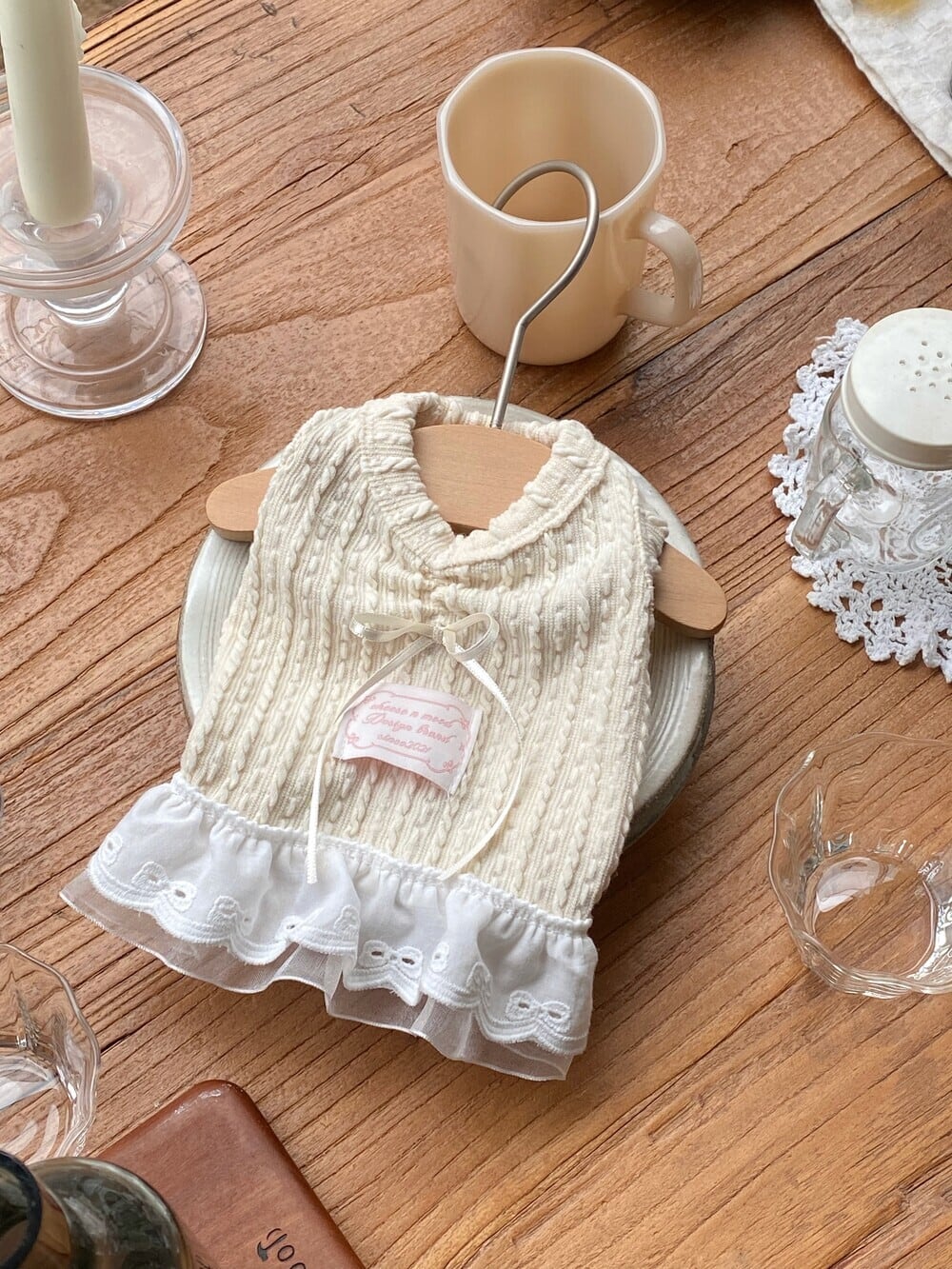 M/即納【cheese n mood】Muse Ribbon Dress (Butter)