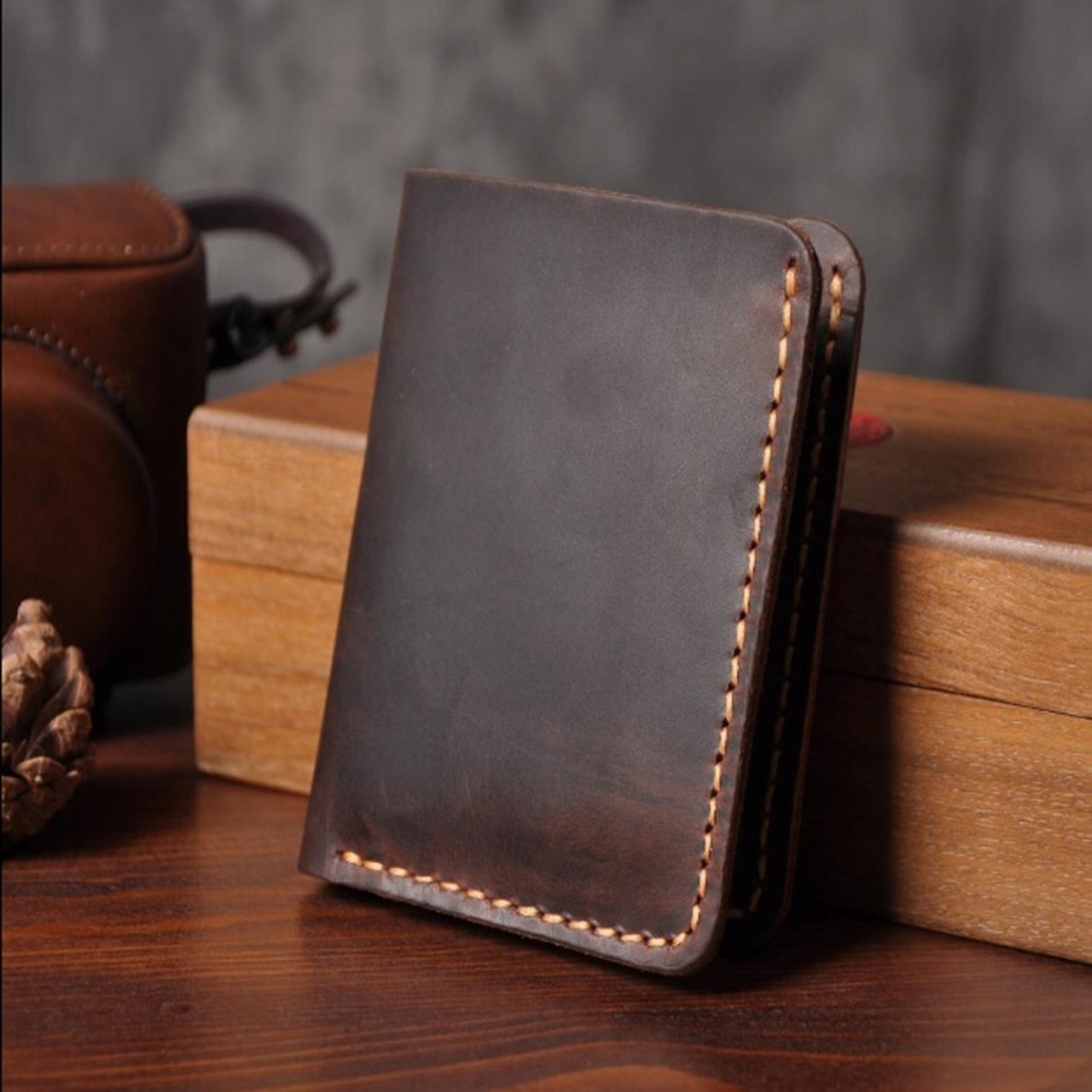 Genuine Leather Vertical Style Wallet / 本革 レザー バーティカル スタイル 縦型 ウォレット