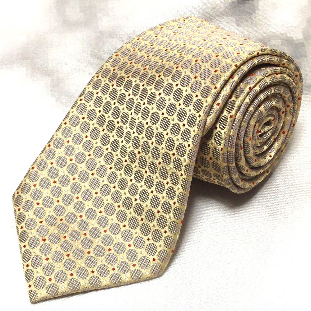 ポール スミス Paul Smith 美品 微光沢 ネクタイ シルク100% パターン