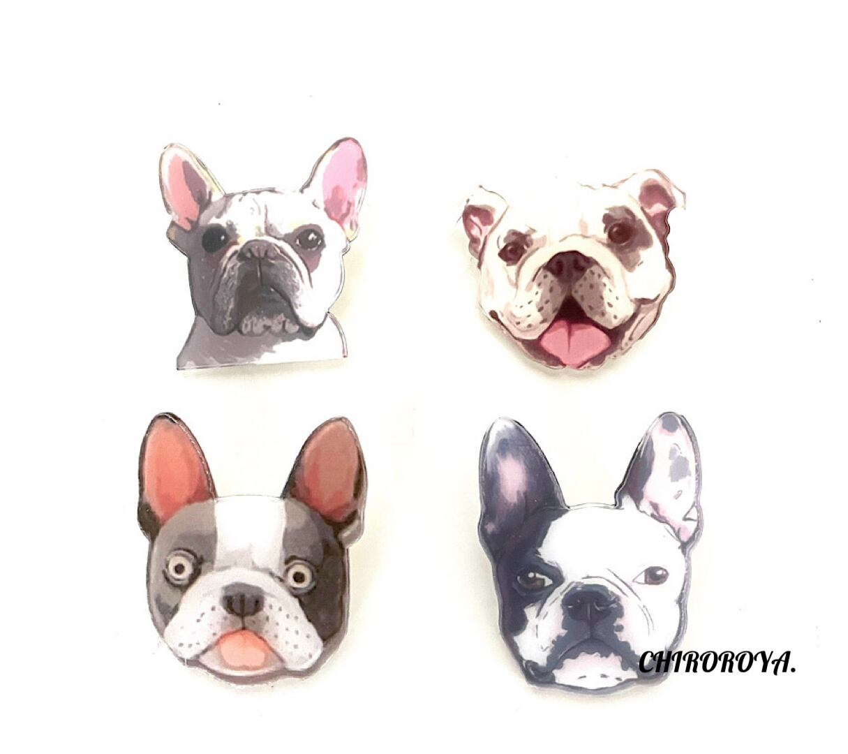 即納 フレンチブルドッグブローチ 送料無料 Chiroroya