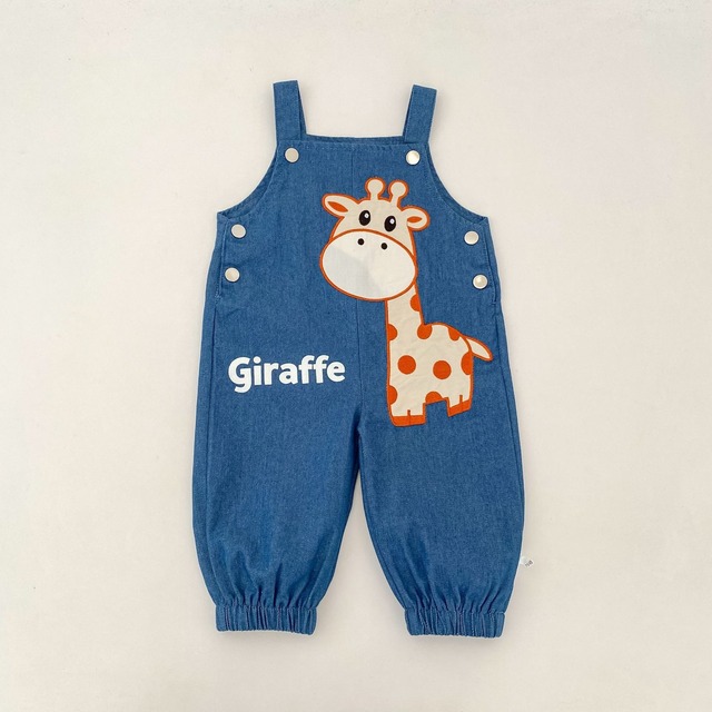 【BABY】giraffeデニムサロペット