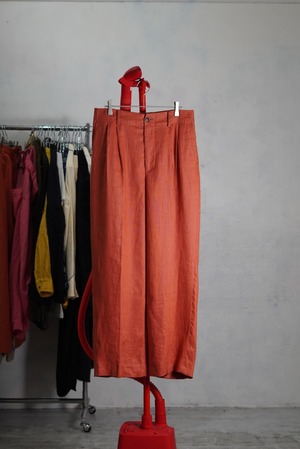 ORANGE LINEN SLACKS