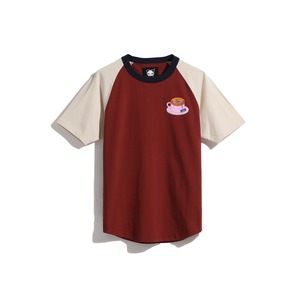 SALE 送料無料【HIPANDA ハイパンダ】メンズ カフェカッププリント Tシャツ MEN'S CUP PRINT SHORT SLEEVED T-SHIRT / RED