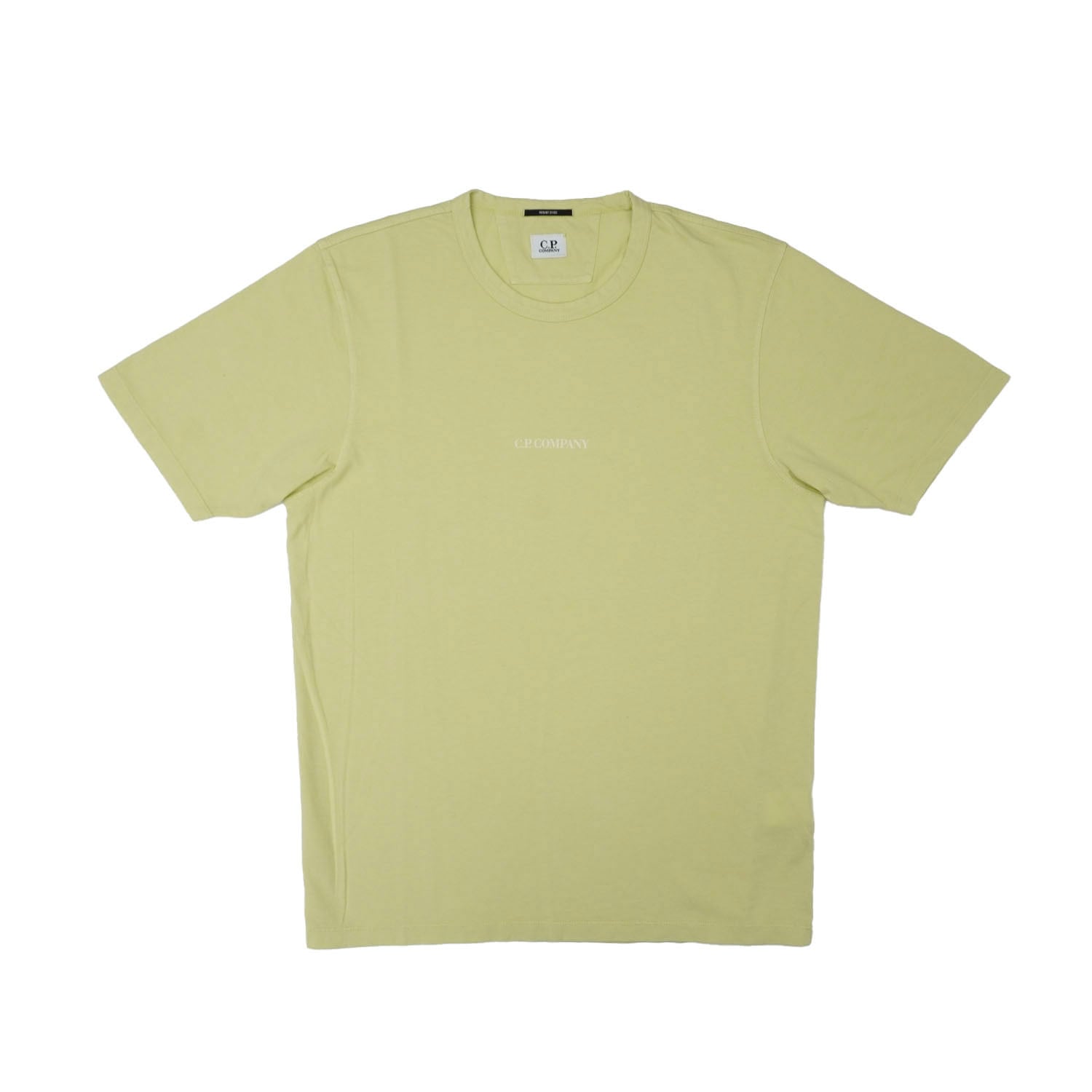 C.P. COMPANY JERSEY RESIST DYED LOGO T (WHITE PEAR)