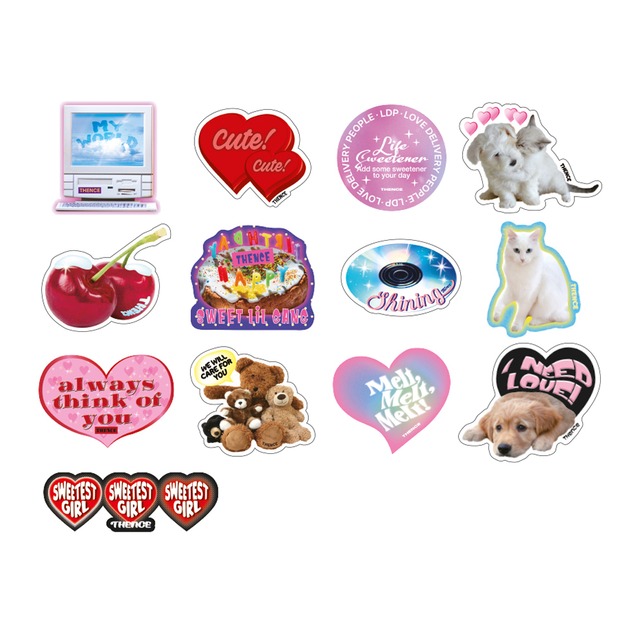 型抜き ステッカー セット（全13枚）