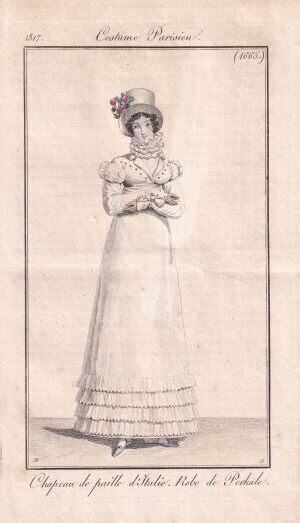 ファッションプレート 1817年 フランス アンティーク 王政復古期 ②