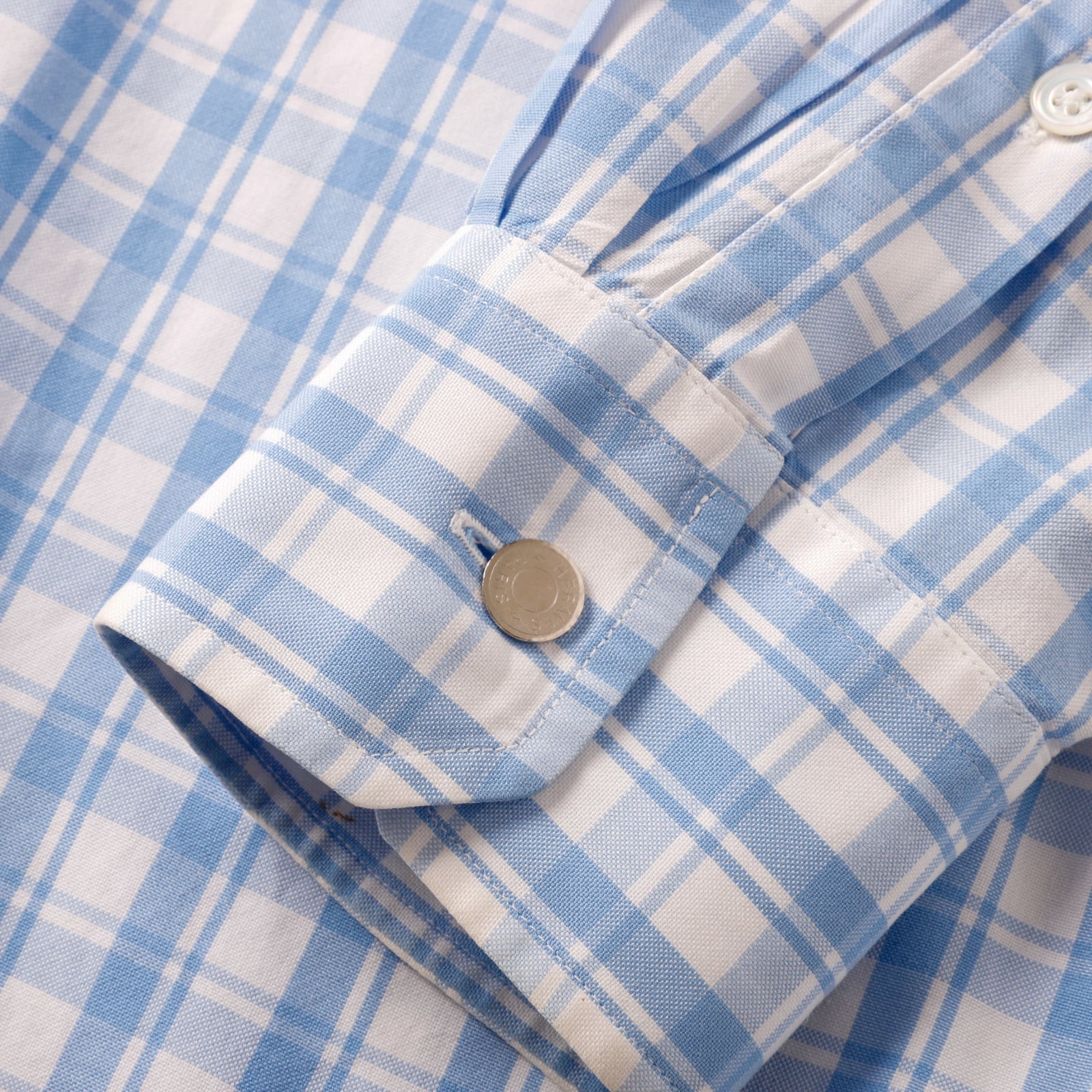 定価14万】HERMES special cotton check shirt made in France mint