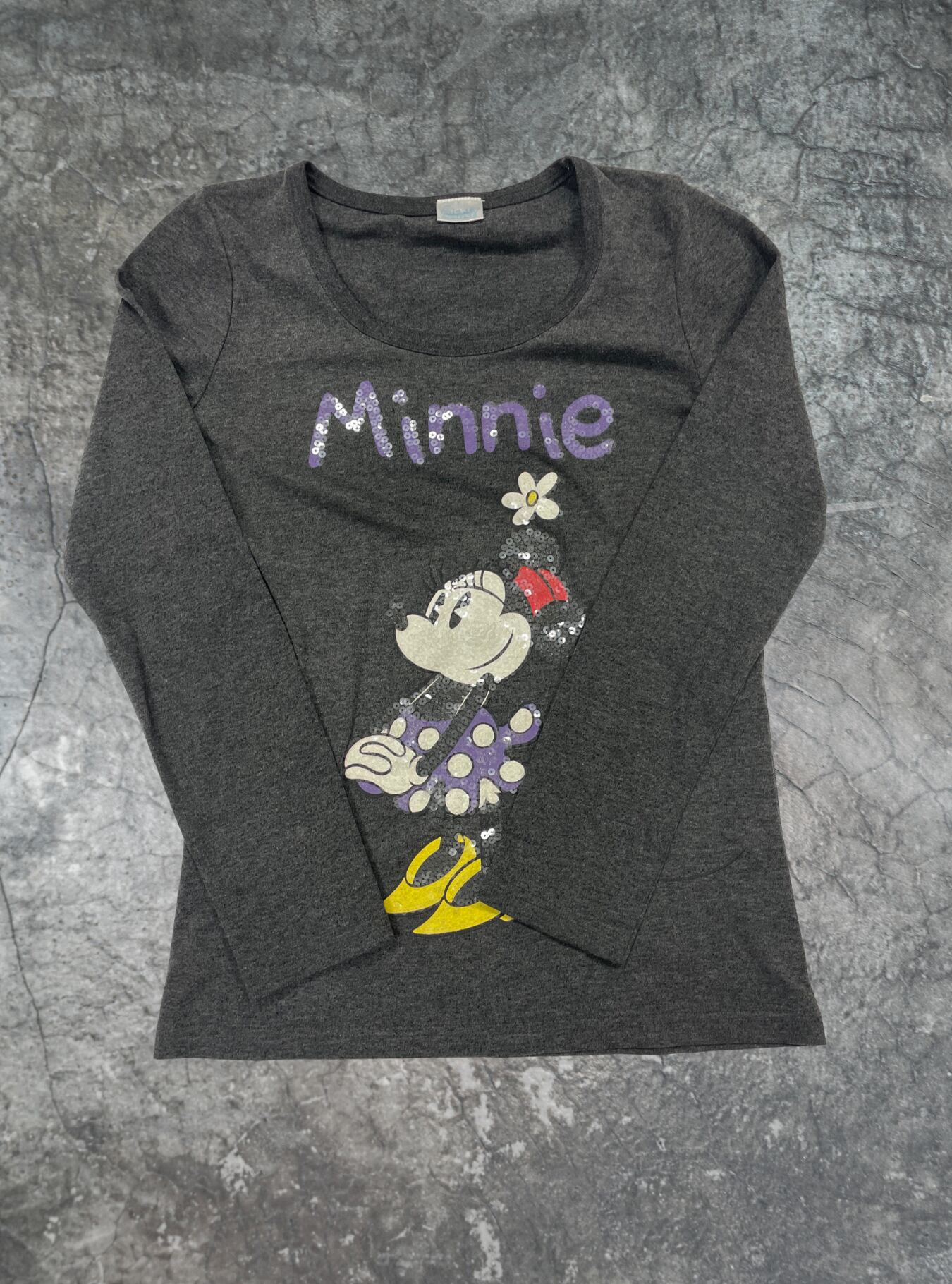 ミニーキャラクター長袖Tシャツ size:M