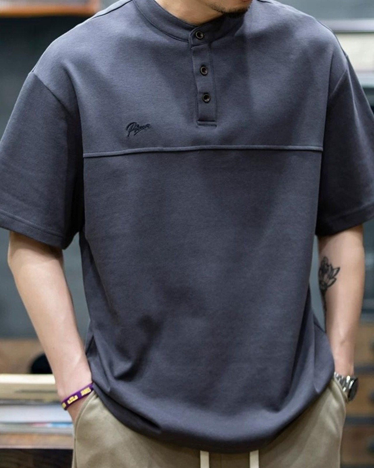 Vintage Style Embroidered Short Sleeve T-Shirt  K0454