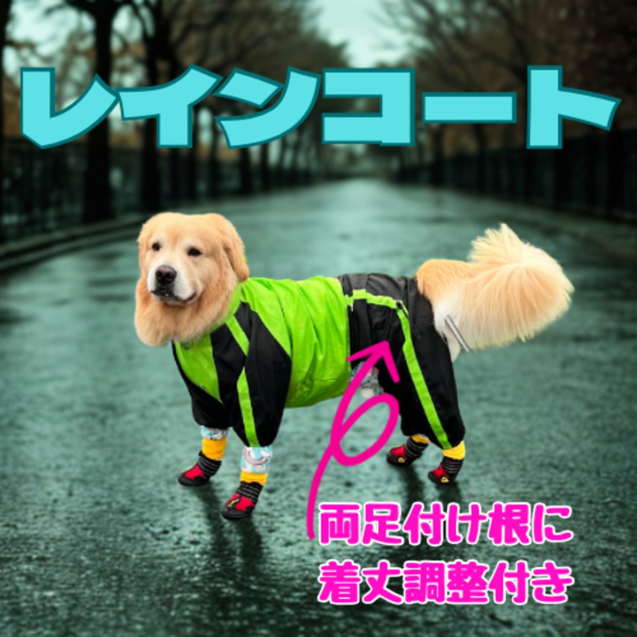 犬用品　犬のレインコート　アウトドア