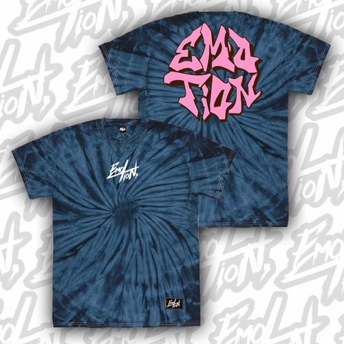 EmotioN CityGraphic Tie-dye T-shirt [NAVY]