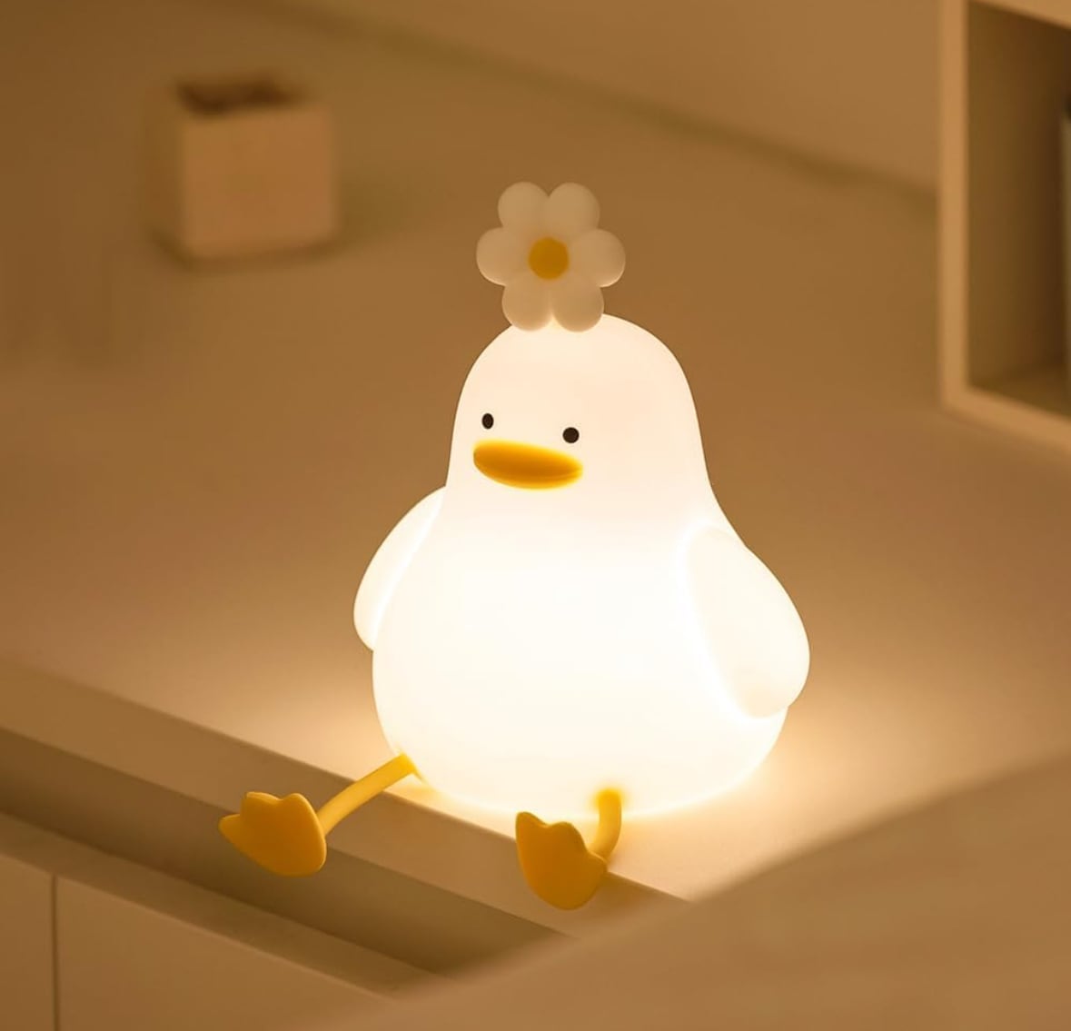 SUSWIMナイトライトアヒルのヘッドランプシリコン3段調光シリコンのUSB