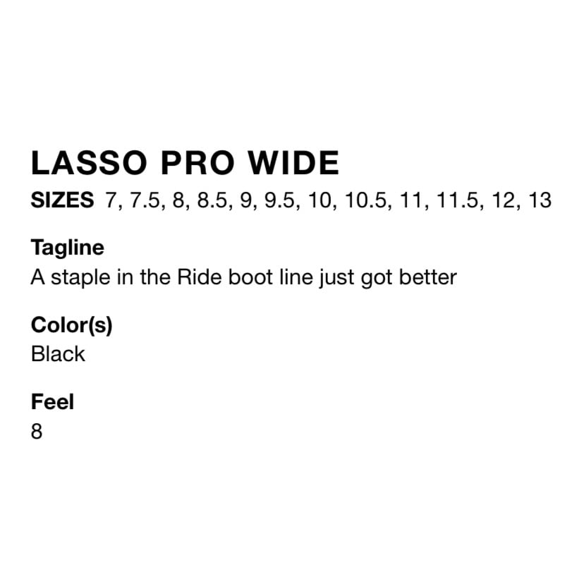 新品未使用24 RIDE Lasso pro wide 26.5cm 11月限定