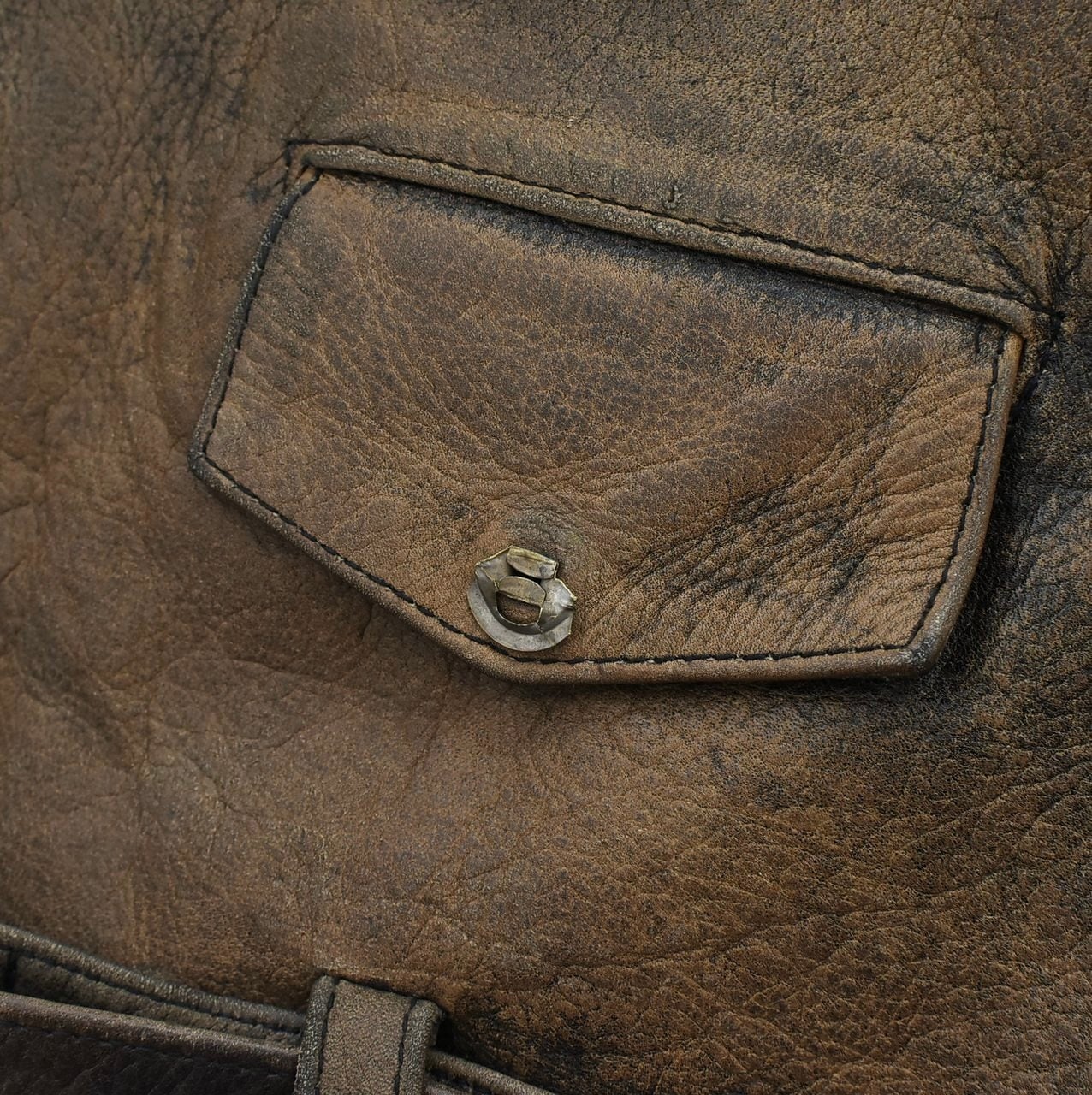 R.B.C aging leather double riders jacket | 古着屋 grin days memory
