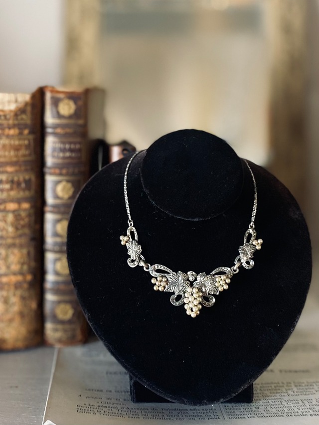 シルバー マーカサイトネックレス