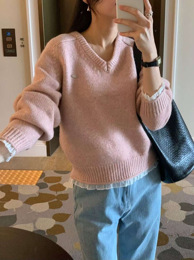 (予約) AREING / Frill knit 3color