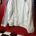 00s adidas ナイロンジャケット トレフォイル刺繍 袖ライン ホワイト