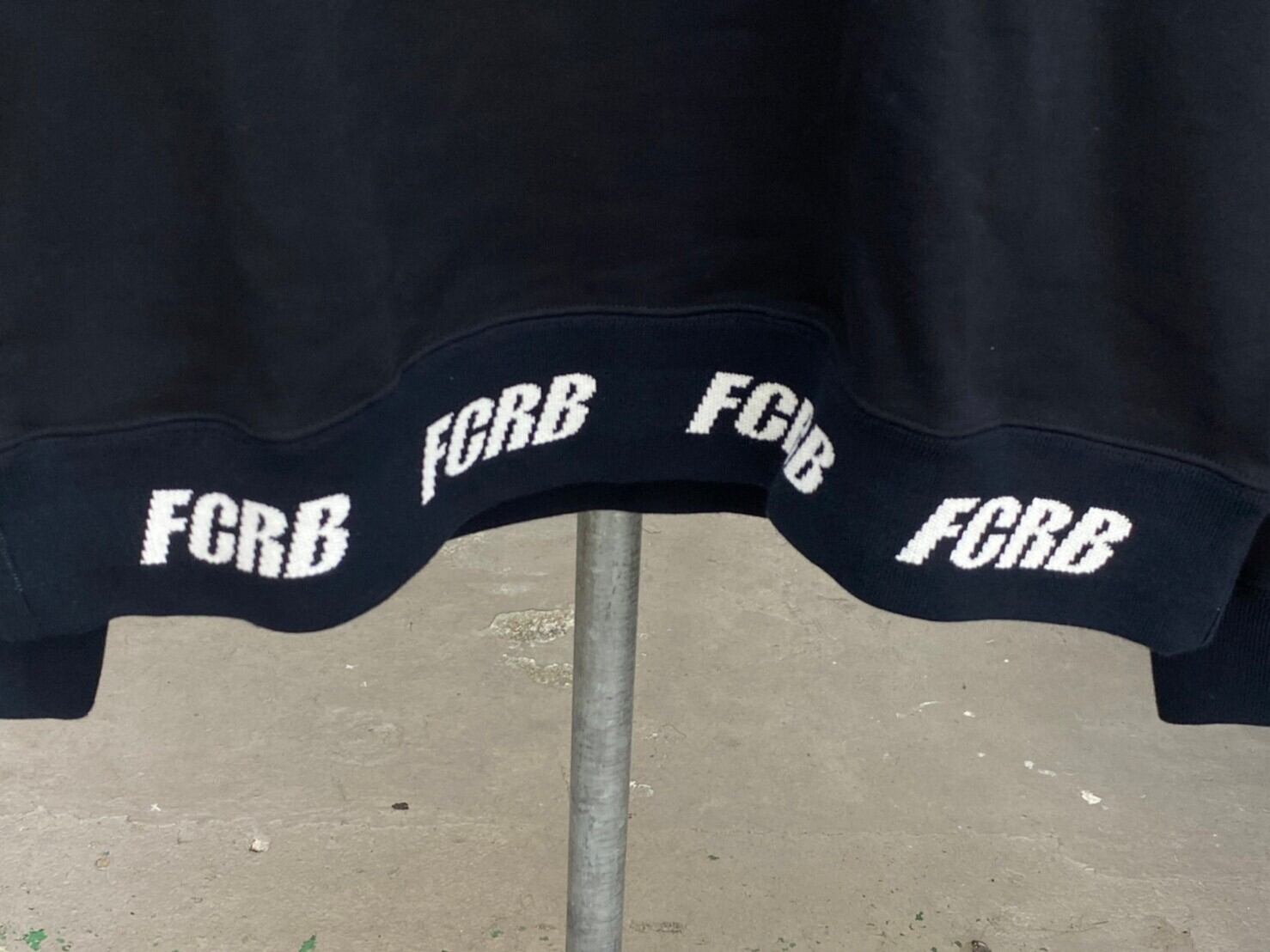 FCRB LOGO RIBBED CREWNECK SWEAT XL BLACK FCRB-202062 145483 