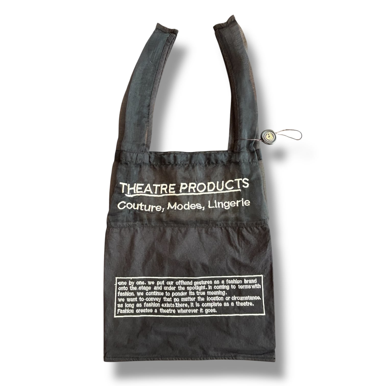 EMBROIDERY MARKET BAG-Black〖THEATER PRODUCTS〗/エンブロイダリーマーケットバッグ シアター プロダクツ
