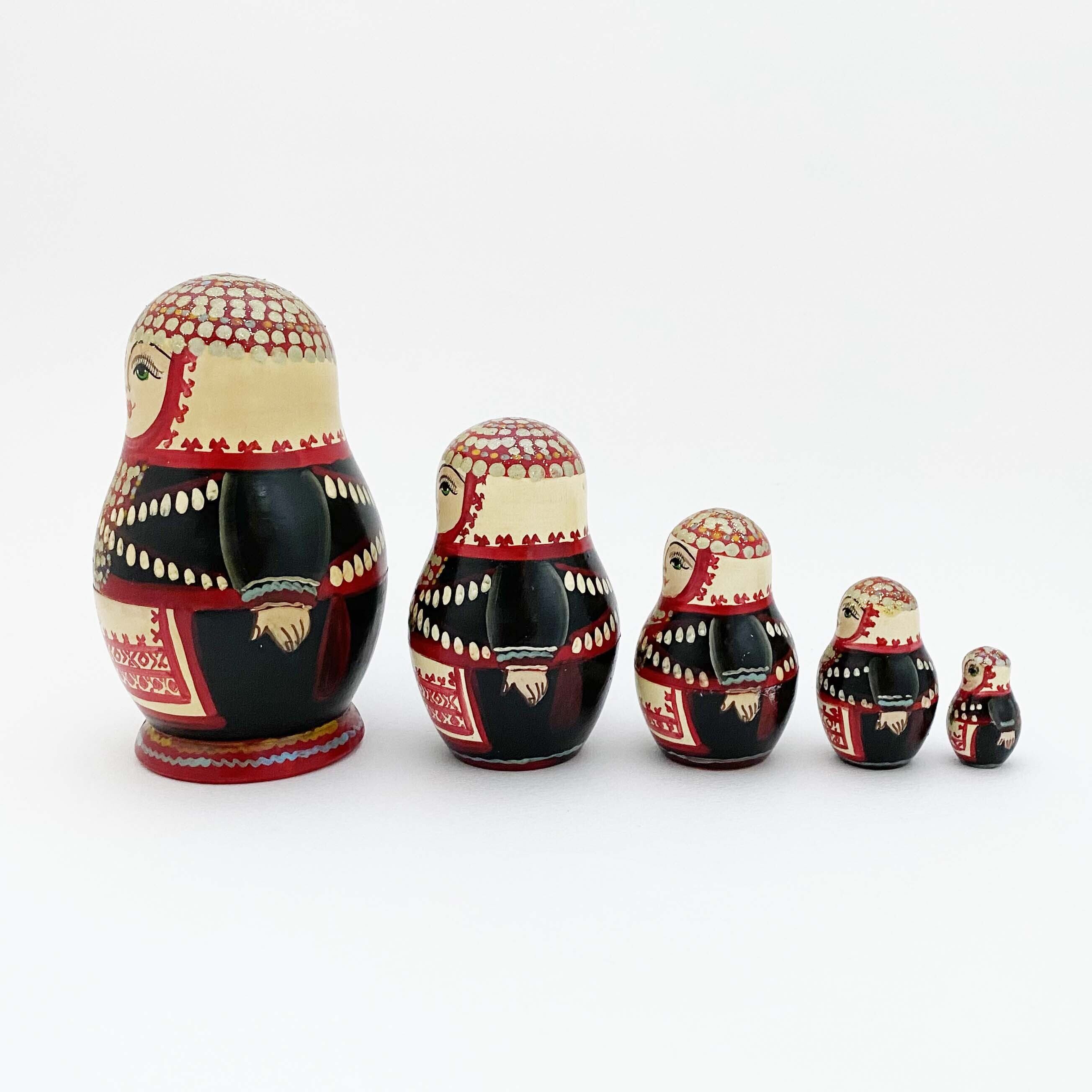 マリエル共和国マトリョーシカ（黒12cm / 5個組）