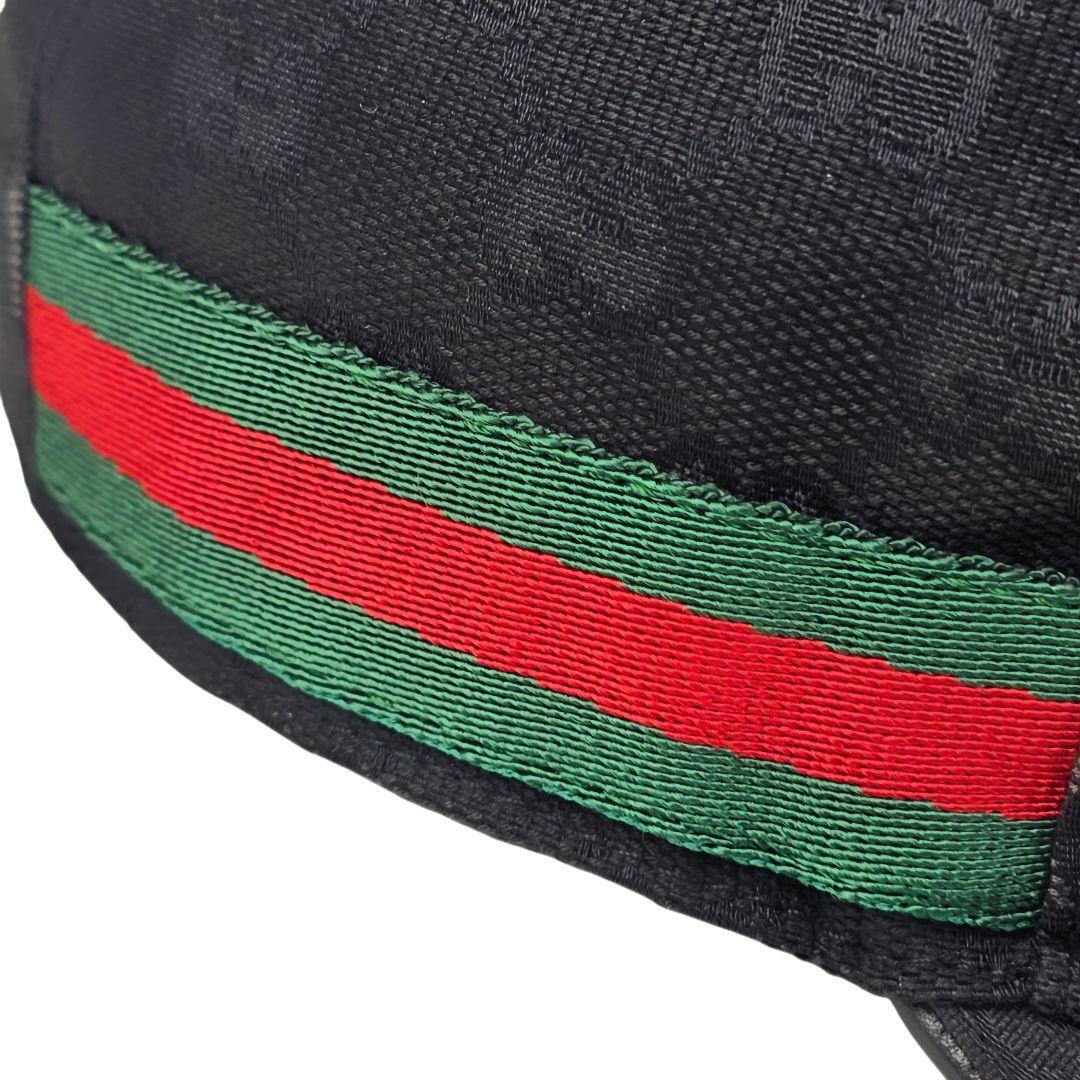 美品 グッチ GUCCI ウェブ ストライプ GGキャンバス ベースボール