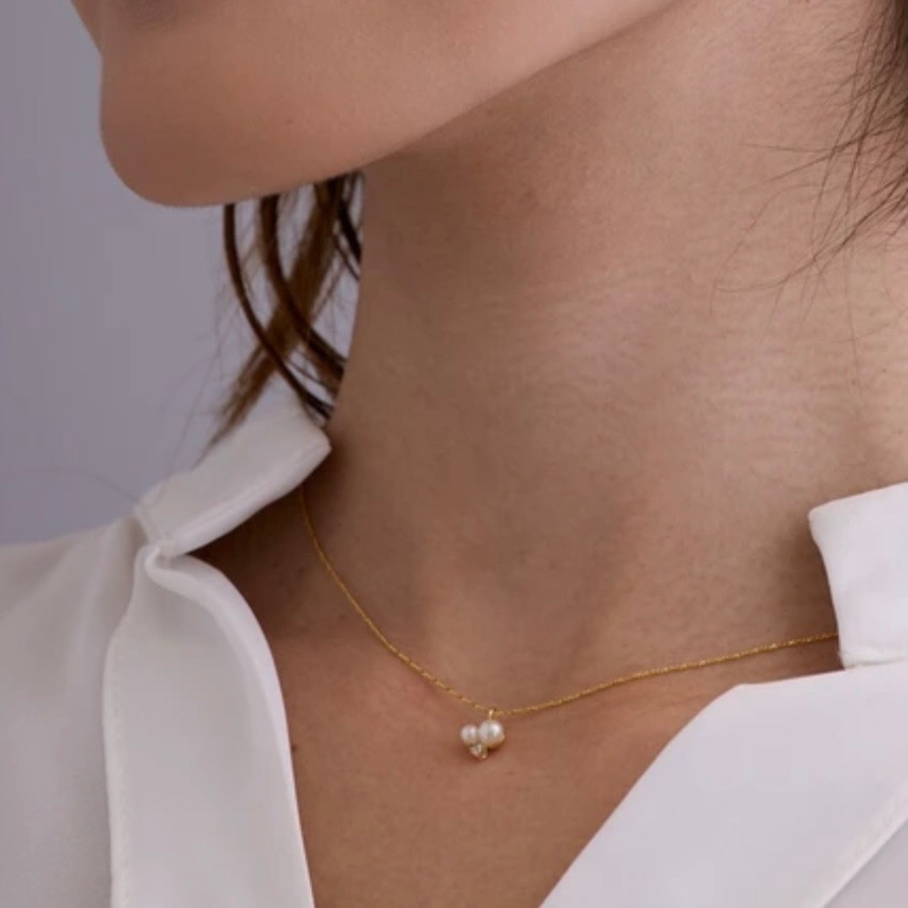 lumière pearl drop necklace