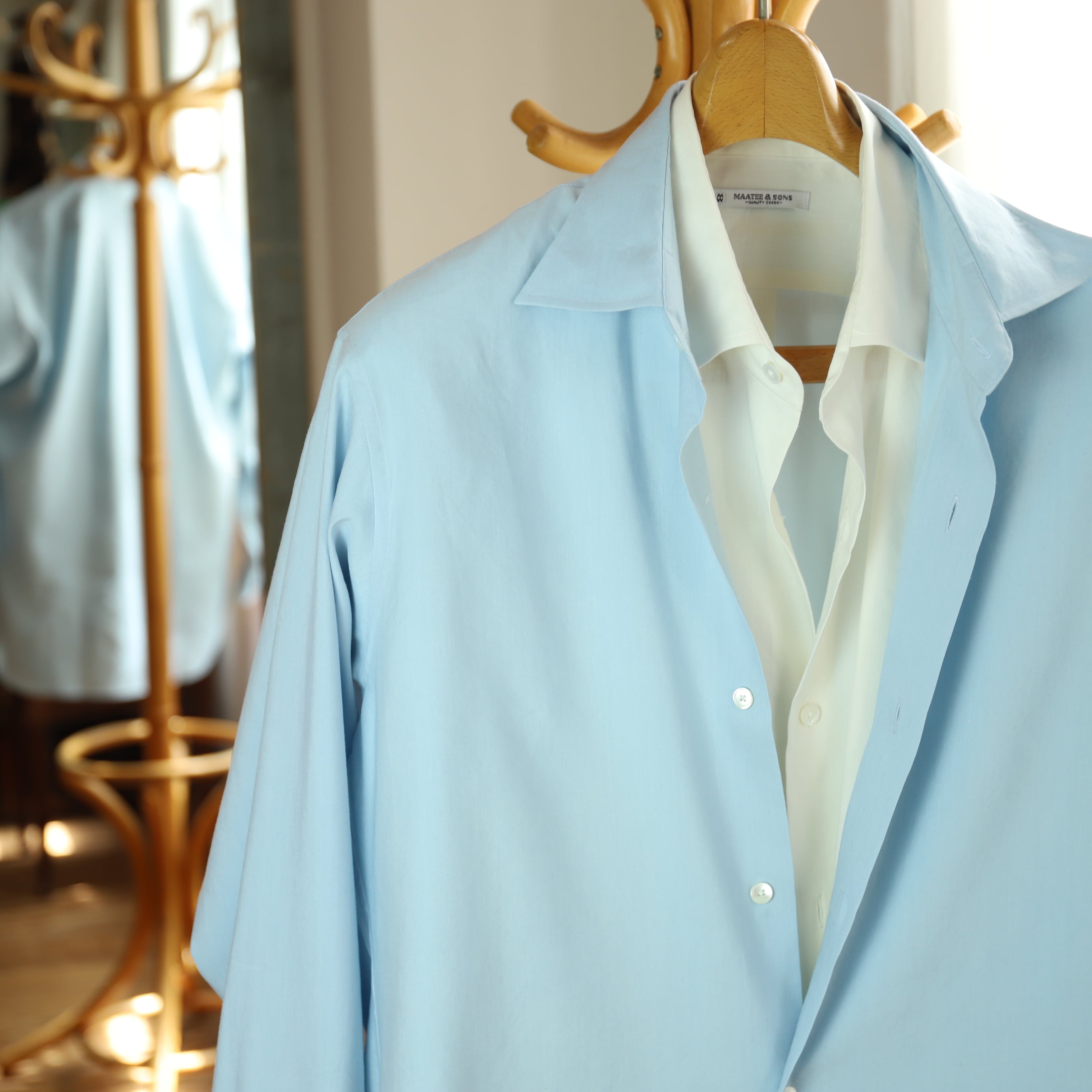 MAATEE&SONS / SEMI WIDE SPREAD SHIRTS 極HEMPSILK | TIBETAN MARKET